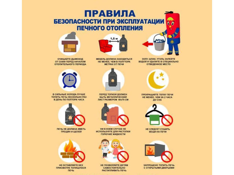 Правила безопасности при эксплуатации печного отопления. Правила безопасности при эксплуатации печного отопления.